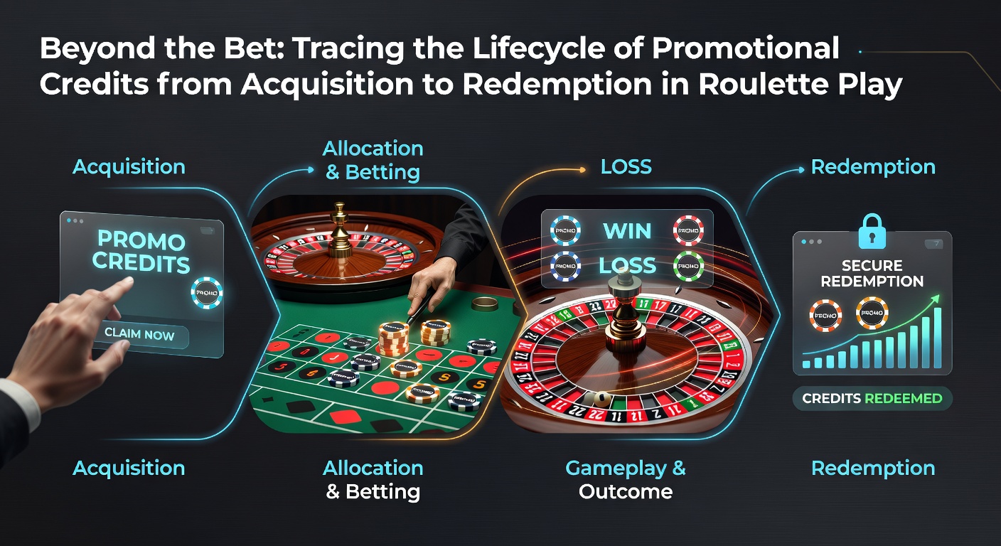 Roulette wheel with promotional credit icons overlay showing the start of bonus acquisition phase