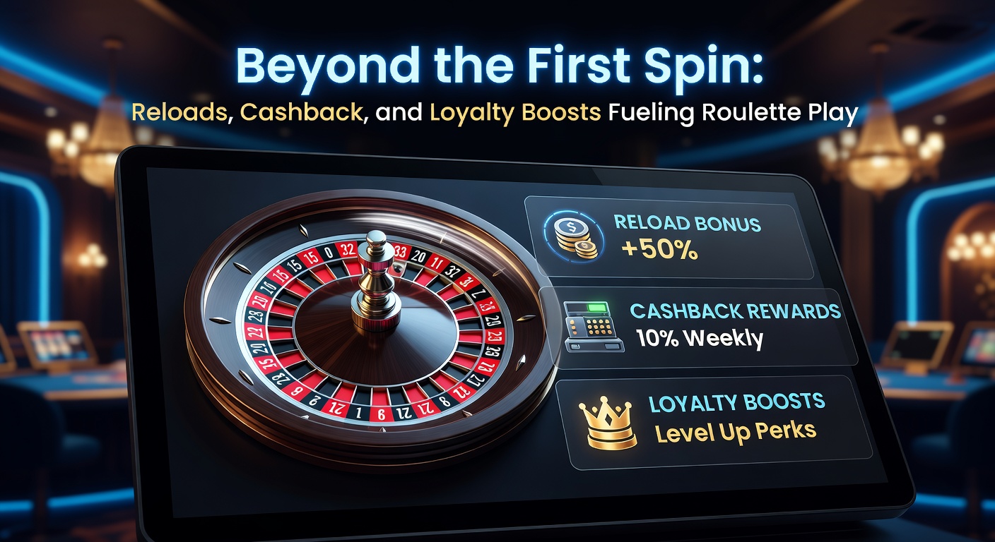 Vibrant roulette table with glowing bonus icons overlay, symbolizing reloads and loyalty rewards extending player sessions
