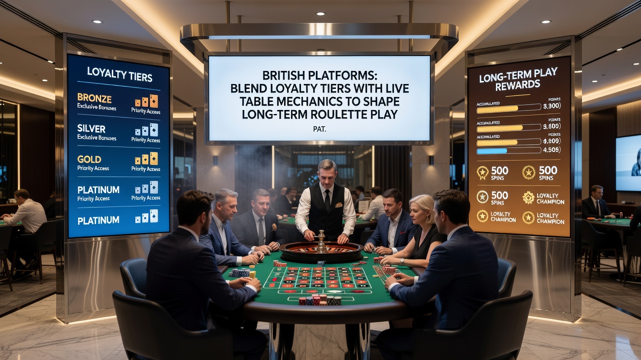 Live roulette table with overlaid loyalty progress indicators on a British casino platform