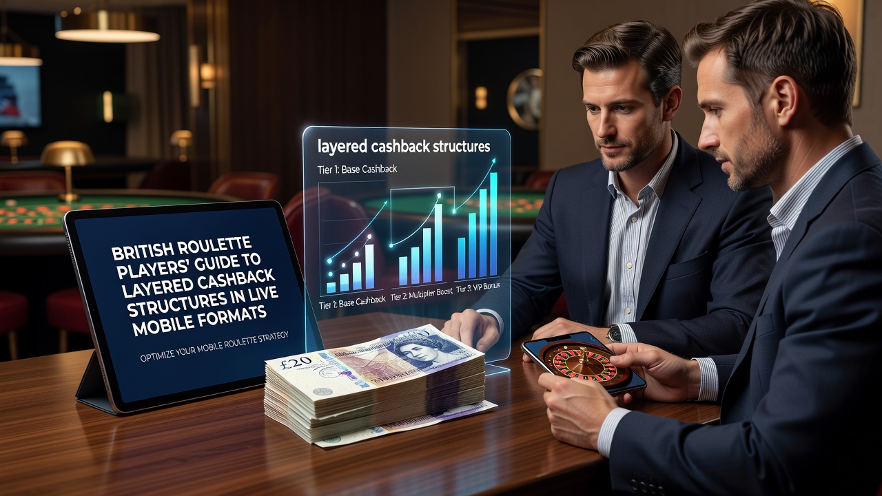 Mobile live roulette interface displaying tiered cashback levels on a smartphone screen