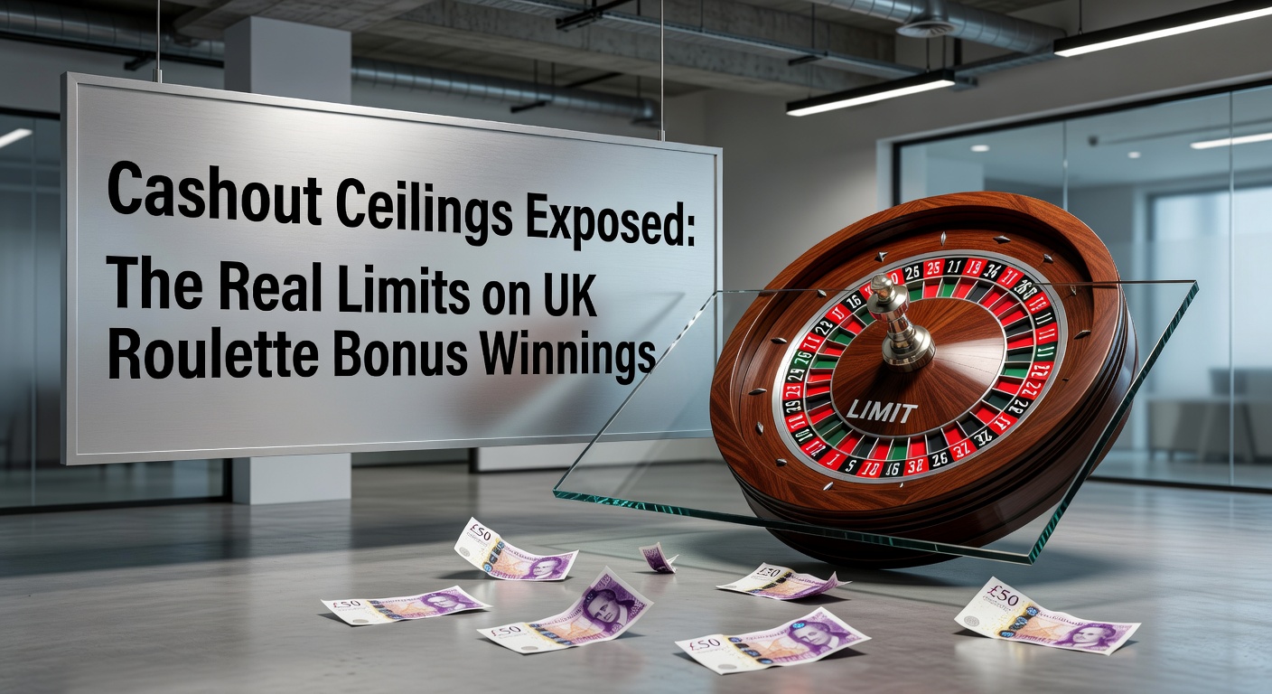 Roulette wheel with bonus chips stacked high against a casino backdrop, highlighting cashout limits