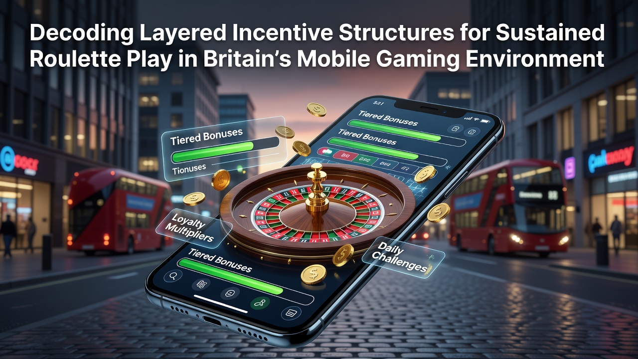 Mobile roulette interface displaying layered bonus indicators and reward progress bars on a smartphone screen