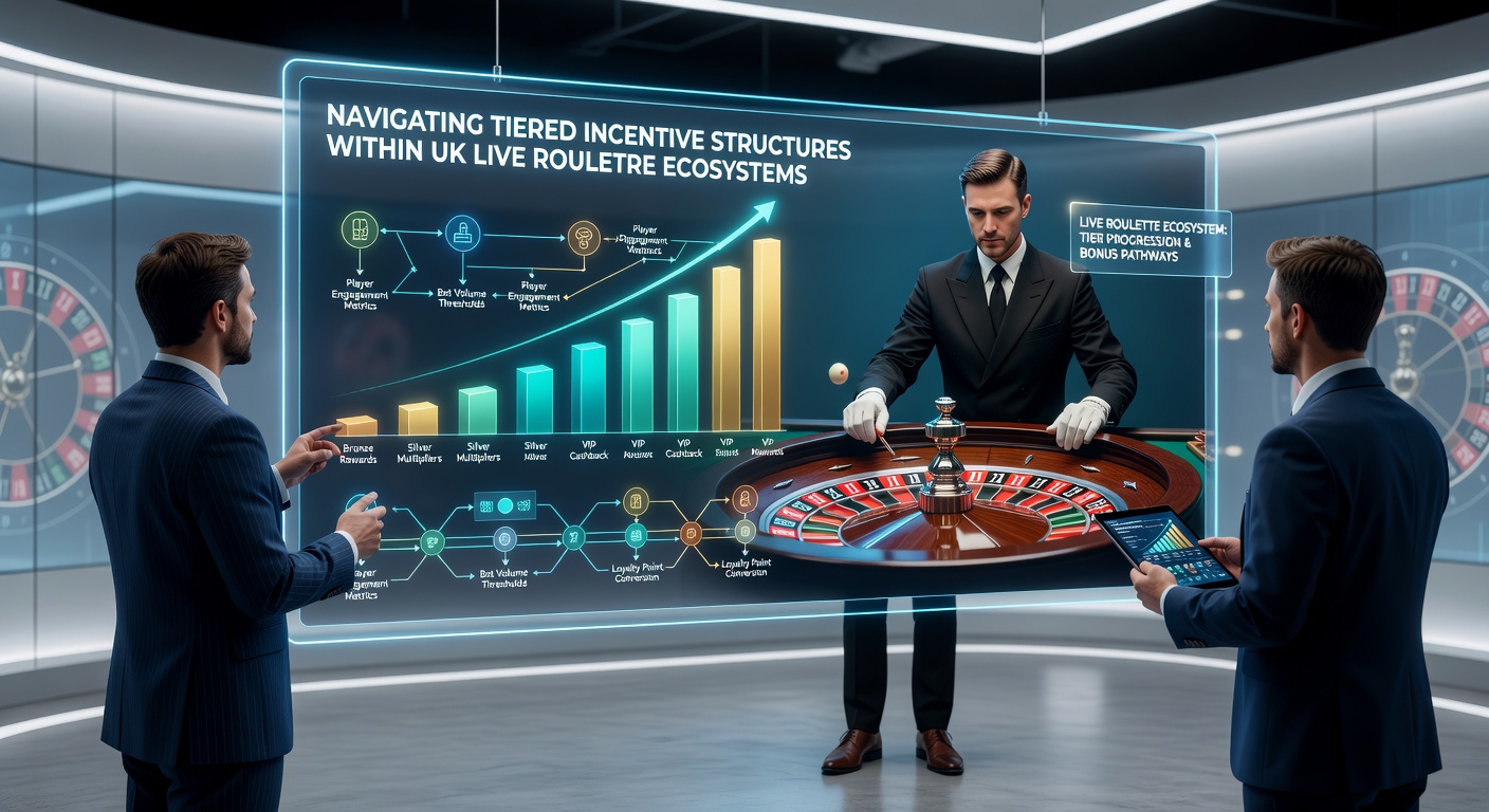 Tiered incentive structures diagram showing live roulette bonus progression paths in UK online casinos