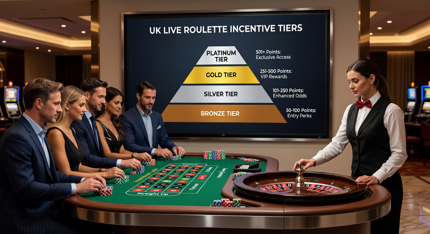 Live roulette table interface displaying tiered loyalty rewards and cashback indicators on a UK casino platform