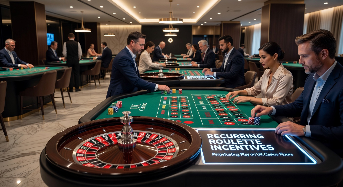 Close-up of a UK casino loyalty card interface on a roulette machine displaying accruing points and upcoming bonus unlocks
